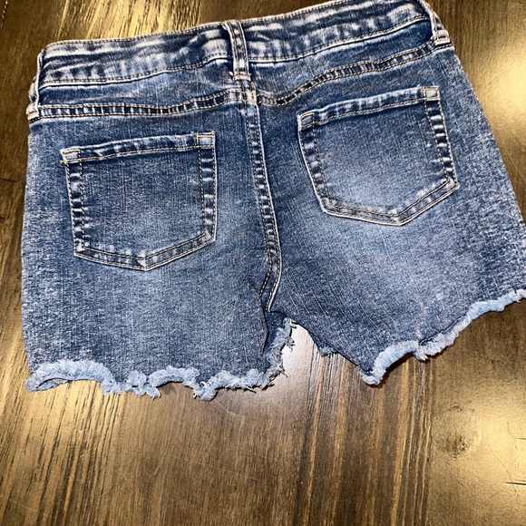 DENIM JEAN SHORTS 2 PAIRS KIDS COLORFUL FUN ADJUSTABLE WAIST - Picture 11 of 11